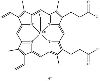 Ga(III) Protoporphyrin IX Chloride Structure