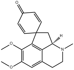 [8'aR,(+)]-2',3',8',8'a-Tetrahydro-5',6'-dimethoxy-1'-methylspiro[2,5-cyclohexadiene-1,7'(1'H)-cyclopenta[ij]isoquinoline]-4-one 구조식 이미지