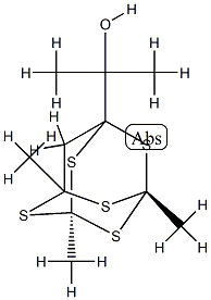 α,α,1,5,7-Pentamethyl-2,4,6,8,9-pentathiaadamantane-3-methanol Structure