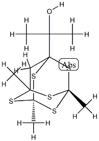 α,α,1,5,7-펜타메틸-2,4,6,8,9-펜타티아다만탄-3-메탄올 구조식 이미지