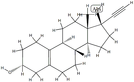 (17R)-19-Norpregn-5(10)-en-20-yne-3α,17-diol 구조식 이미지