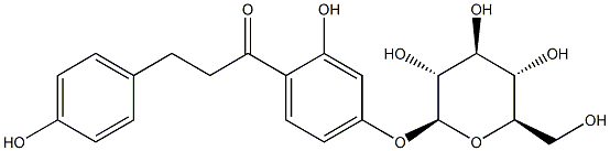 1-[4-(β-D-Glucopyranosyloxy)-2-hydroxyphenyl]-3-(4-hydroxyphenyl)-1-propanone Structure