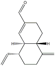 (4aS)-8α-Ethenyl-3,4,4aβ,5,6,7,8,8aα-octahydro-5-methylene-2-naphthaldehyde 구조식 이미지