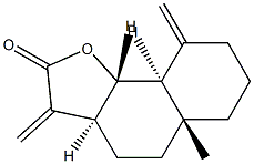 (3aS)-3a,4,5,5a,6,7,8,9,9aβ,9bα-Decahydro-5aα-methyl-3,9-bis(methylene)naphtho[1,2-b]furan-2(3H)-one 구조식 이미지