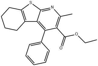 ethyl 2-methyl-4-phenyl-5,6,7,8-tetrahydro[1]benzothieno[2,3-b]pyridine-3-carboxylate 구조식 이미지