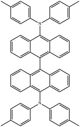 BA-TTB , N10,N10,N10',N10'-tetra-tolyl-9,9'-bianthracene-10,10 구조식 이미지