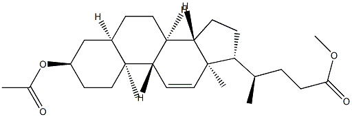 3α-아세틸옥시-5β-콜-11-엔-24-오산메틸에스테르 구조식 이미지