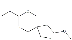 5α-Ethyl-2β-isopropyl-5β-(1-methoxyethyl)-1,3-dioxane 구조식 이미지