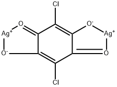 Silver, (mu-(2,5-dichloro-3,6-di(hydroxy-kappao)-2,5-cyclohexadiene-1,4-dionato(2-)-kappao:kappao'))di- Structure