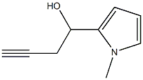 1H-Pyrrole-2-methanol,1-methyl-alpha-2-propynyl-(9CI) Structure