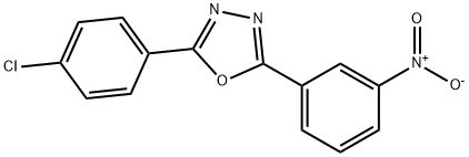 2-(4-chlorophenyl)-5-(3-nitrophenyl)-1,3,4-oxadiazole 구조식 이미지