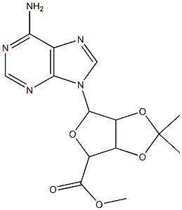 b-D-Ribofuranuronic acid,1-(6-amino-9H-purin-9-yl)-1-deoxy-2,3-O-(1-methylethylidene)-, methyl ester Structure