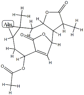 3-Acetoxy-1a,2,3,7a,8,10a,11,11a-octahydro-8,11a-dimethyl-5H-7,4-methenofuro[3,2-c]oxireno[f]oxacycloundecin-5,9(7H)-dione Structure