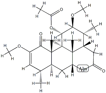 11α-아세톡시-2,12β-디메톡시피크라스-2-엔-1,16-디온 구조식 이미지