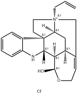 4-allyl-19,20-didehydro-17,18-epoxy-17(R)-hydroxycuranium chloride  Structure