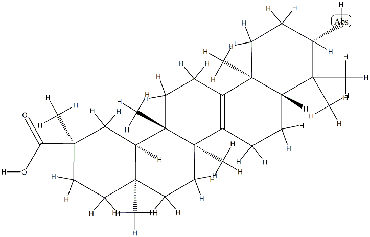 (20R)-3-Oxo-D:C-friedoolean-8-en-29-oic acid 구조식 이미지