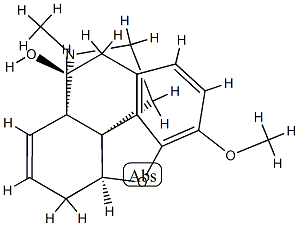 (13β,14β)-7,8-Didehydro-4,5α-epoxy-3-methoxy-17-methylhasubanan-9α-ol Structure