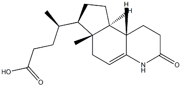 4-(decahydromethyl-3-oxo-1H-cyclopentaquinolinyl)valeric acid Structure