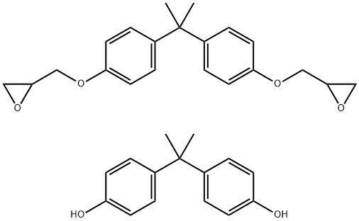 비스페놀 A-비스페놀 A 디글리시딜 에테르 중합체 구조식 이미지