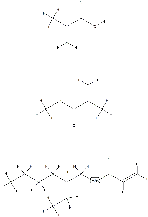 2-메틸-2-프로펜산, 중합체 ,함유 2-에틸헥실 2-프로판산 염 AND 메틸 2-메틸-2-프로펜산 구조식 이미지