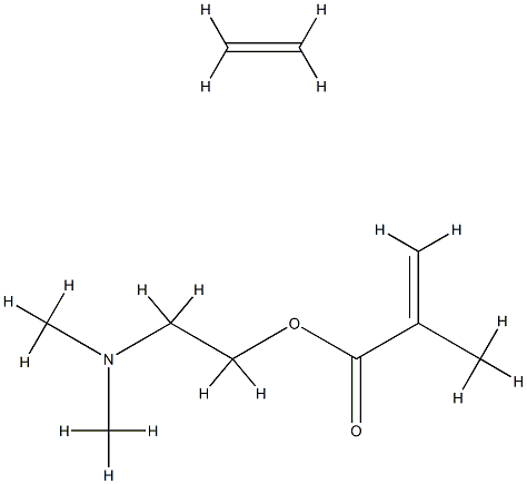 2-프로펜산,2-메틸-,2-(디메틸아미노)에틸에스테르,에텐중합체 구조식 이미지