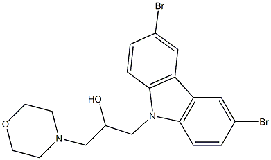 1-(3,6-dibromo-9H-carbazol-9-yl)-3-morpholinopropan-2-ol 구조식 이미지