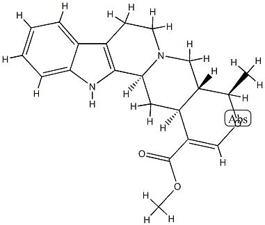 16,17-Didehydro-19β-methyl-18-oxayohimban-16-carboxylic acid methyl ester 구조식 이미지