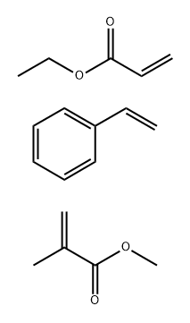 2-Propenoic acid, 2-methyl-, methyl ester, polymer with ethenylbenzene and ethyl 2-propenoate Structure