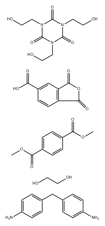 Ethylene glycol, trimellitic anhydride, methylenedianiline, dimethylterephthalate, tris(2-hydroxyethyl) isocyanurate polymer Structure