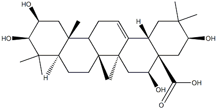 2β,3β,16β,21β-Tetrahydroxyolean-12-en-28-oic acid 구조식 이미지