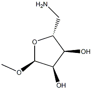 alpha-D-Ribofuranoside,methyl5-amino-5-deoxy-(9CI) 구조식 이미지