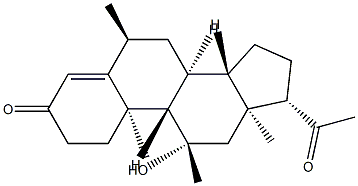 (6S,8S,9S,10R,11S,13R,14S,17S)-17-acetyl-11-hydroxy-6,10,11,13-tetrame thyl-2,6,7,8,9,12,14,15,16,17-decahydro-1H-cyclopenta[a]phenanthren-3- one Structure