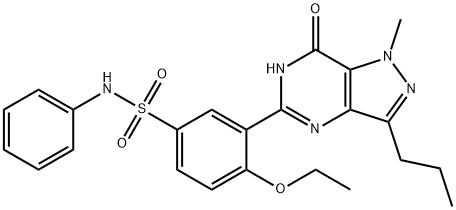4-ethoxy-3-(1-methyl-7-oxo-3-propyl-6,7-dihydro-1H-pyrazolo[4,3-d]pyrimidin-5-yl)-N-phenylbenzenesulfonamide 구조식 이미지