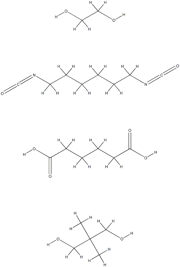 헥산디오익산,1,6-디이소시아나토헥산,2,2-디메틸-1,3-프로판디올및1,2-에탄디올중합체 구조식 이미지