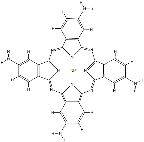 Nickel, [29H,31H-phthalocyanine-2,9,16,23-tetraminato(2-)-kN29,kN30,kN31,kN 32]-, (SP-4-1)-
 Structure