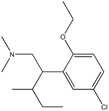 5-클로로-2-에톡시-N,N-디메틸-β-(1-메틸프로필)벤젠에탄아민 구조식 이미지