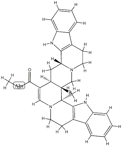 (5bR)-5,5bα,6,6aβ,10,11,16,16b,16cα,17,19,20-Dodecahydro-16bβ-methylbisindolo[2',3':3,4]pyrido[2,1-a:2',1'-g][2,7]naphthyridine-7-carboxylic acid methyl ester 구조식 이미지