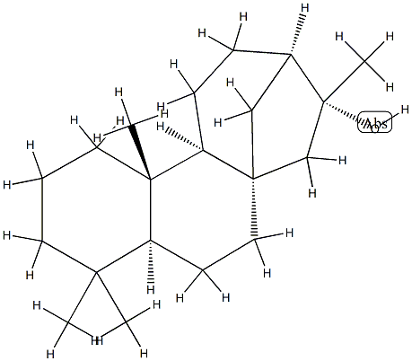 (5α,9α,10β,16R)-Kauran-16-ol 구조식 이미지