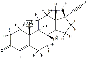 10-fluoroethindrone 구조식 이미지