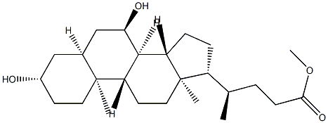 3β,7α-Dihydroxy-5β-cholan-24-oic acid methyl ester Structure