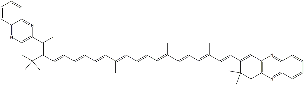 2,2'-[(1E,3E,5E,7E,9E,11E,13E,15E,17E)-3,7,12,16-Tetramethyl-1,3,5,7,9,11,13,15,17-octadecanonene-1,18-diyl]bis(3,4-dihydro-1,3,3-trimethylphenazine) Structure