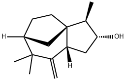 2,3,4,5,6,7,8,8aα-Octahydro-3α,7,7-trimethyl-8-methylene-1H-3aα,6α-methanoazulene-2β-ol 구조식 이미지