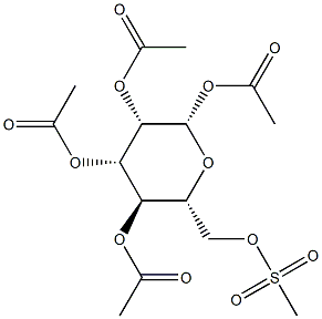 β-D-만노피라노스1,2,3,4-테트라아세테이트6-메탄설포네이트 구조식 이미지