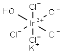 dipotassium aquapentachloroiridate(2-) Structure