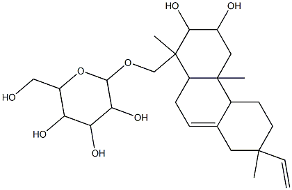 [(13S)-2α,3β-Dihydroxy-7,15-pimaradien-19-yl]β-D-altropyranoside 구조식 이미지