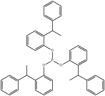 Phosphorous acid tris[2-(α-methylbenzyl)phenyl] ester Structure