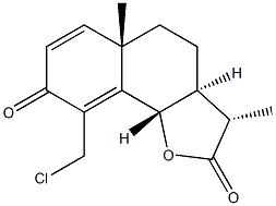 (3S)-3aβ,5,5a,9bα-Tetrahydro-3β,5aα-dimethyl-9-(chloromethyl)naphtho[1,2-b]furan-2,8(3H,4H)-dione 구조식 이미지