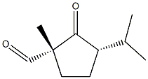 Cyclopentanecarboxaldehyde, 1-methyl-3-(1-methylethyl)-2-oxo-, (1R,3S)-rel- (9CI) Structure