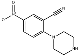 5-nitro-2-piperazin-1-ylbenzonitrile 구조식 이미지