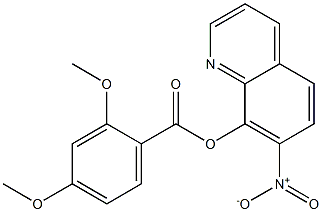 7-니트로-8-퀴놀리닐=2,4-디메톡시벤조에이트 구조식 이미지